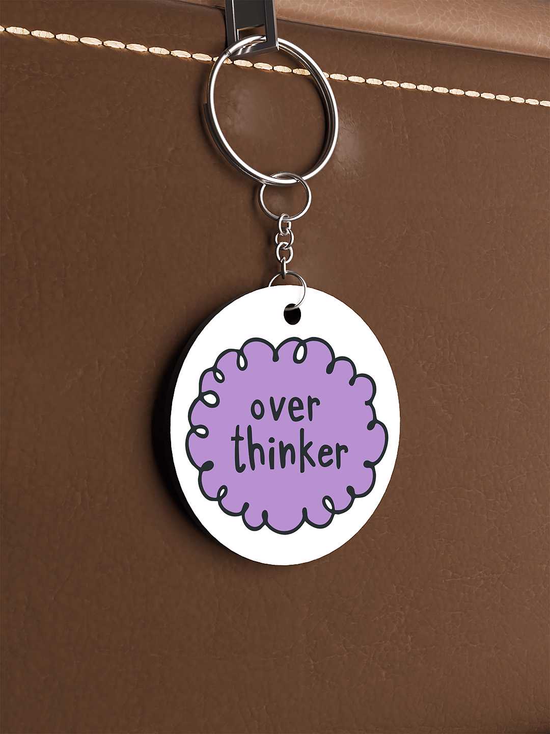 Over Thinker Graphic Keychain