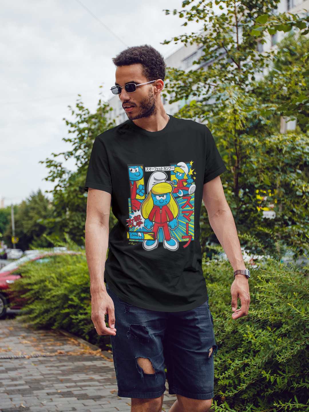 Smurfette Cute Kung Fu - Smurfs Regular Graphic Tee