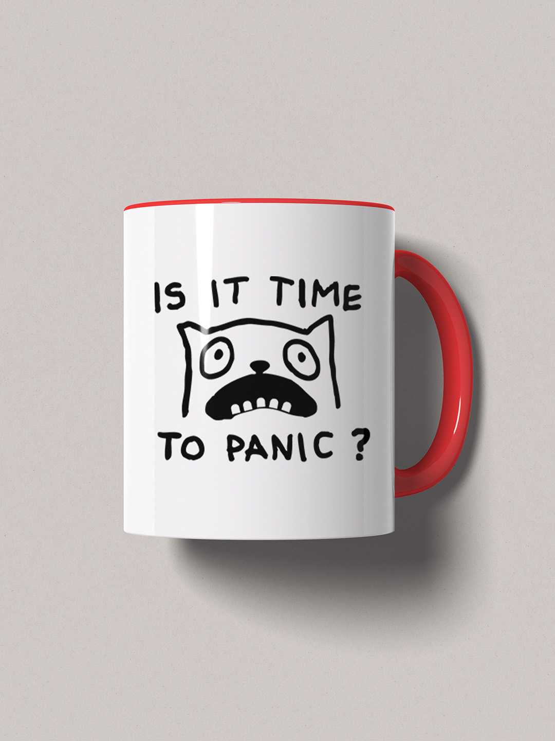 TIME TO PANIC Graphic Printed Ceramic Mug