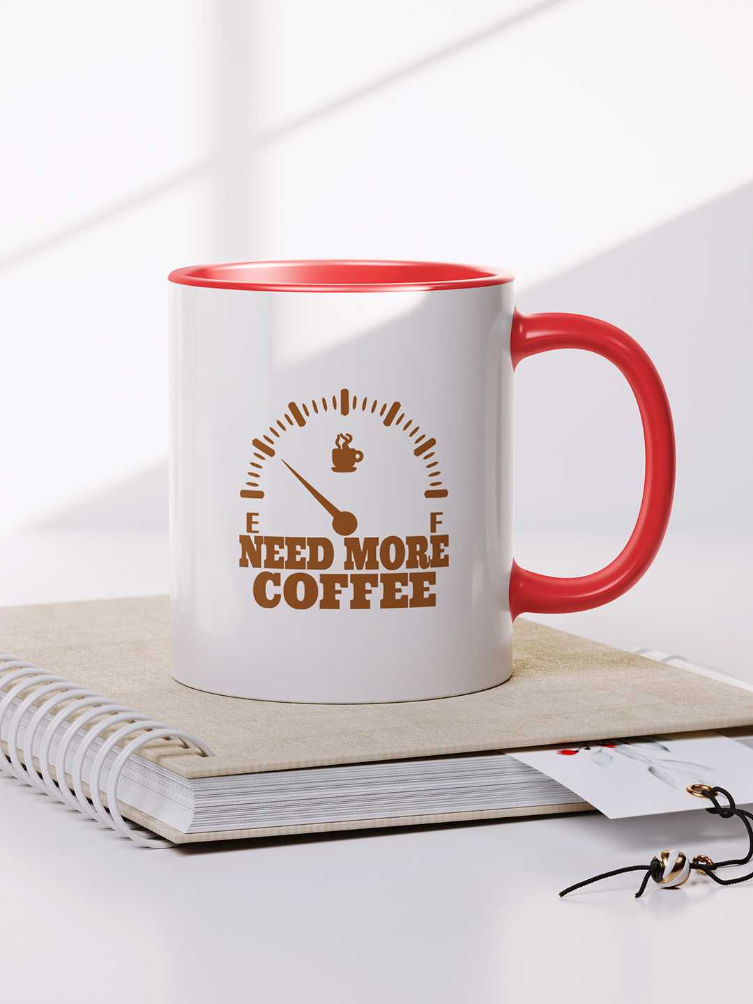 NEED MORE COFFEE Graphic Printed Ceramic Mug