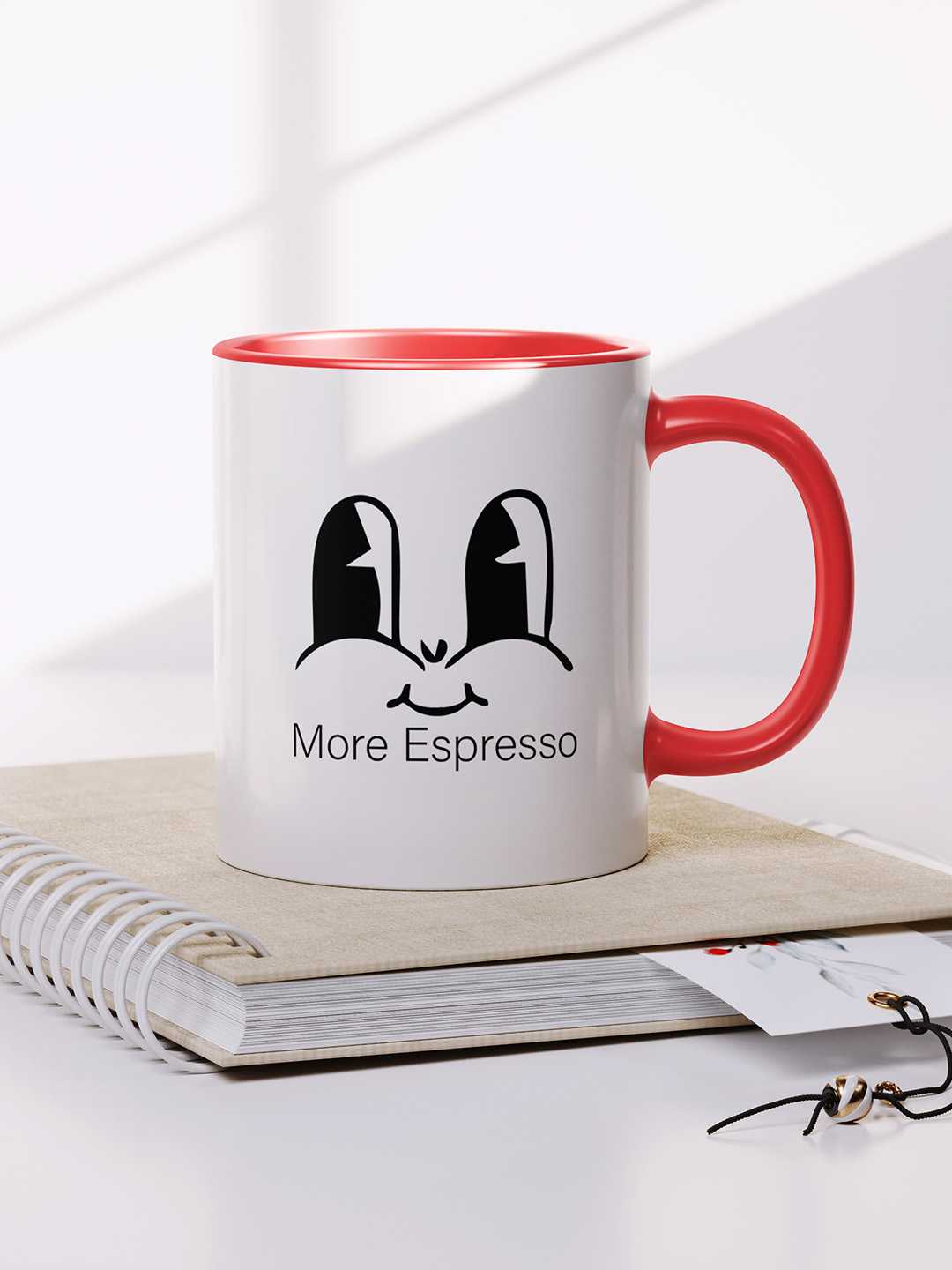 MORE ESPRESSO Graphic Printed Ceramic Mug