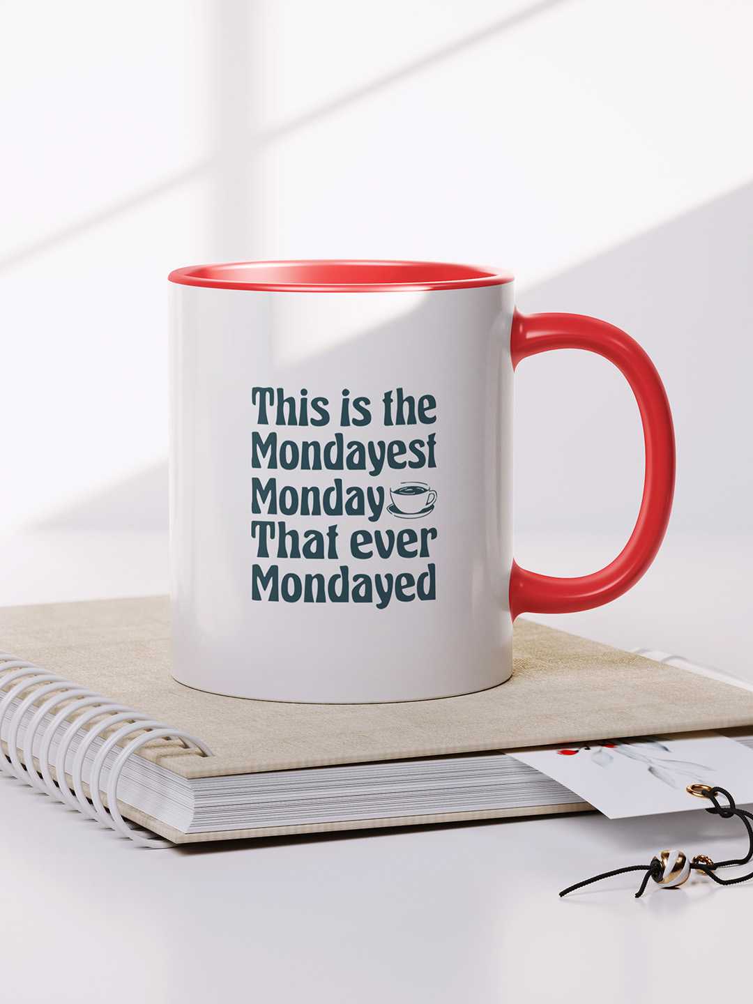 MONDAYEST MONDAY Graphic Printed Ceramic Mug