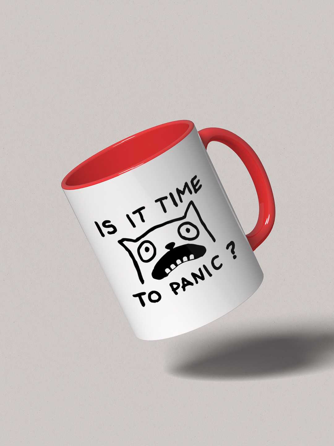TIME TO PANIC Graphic Printed Ceramic Mug