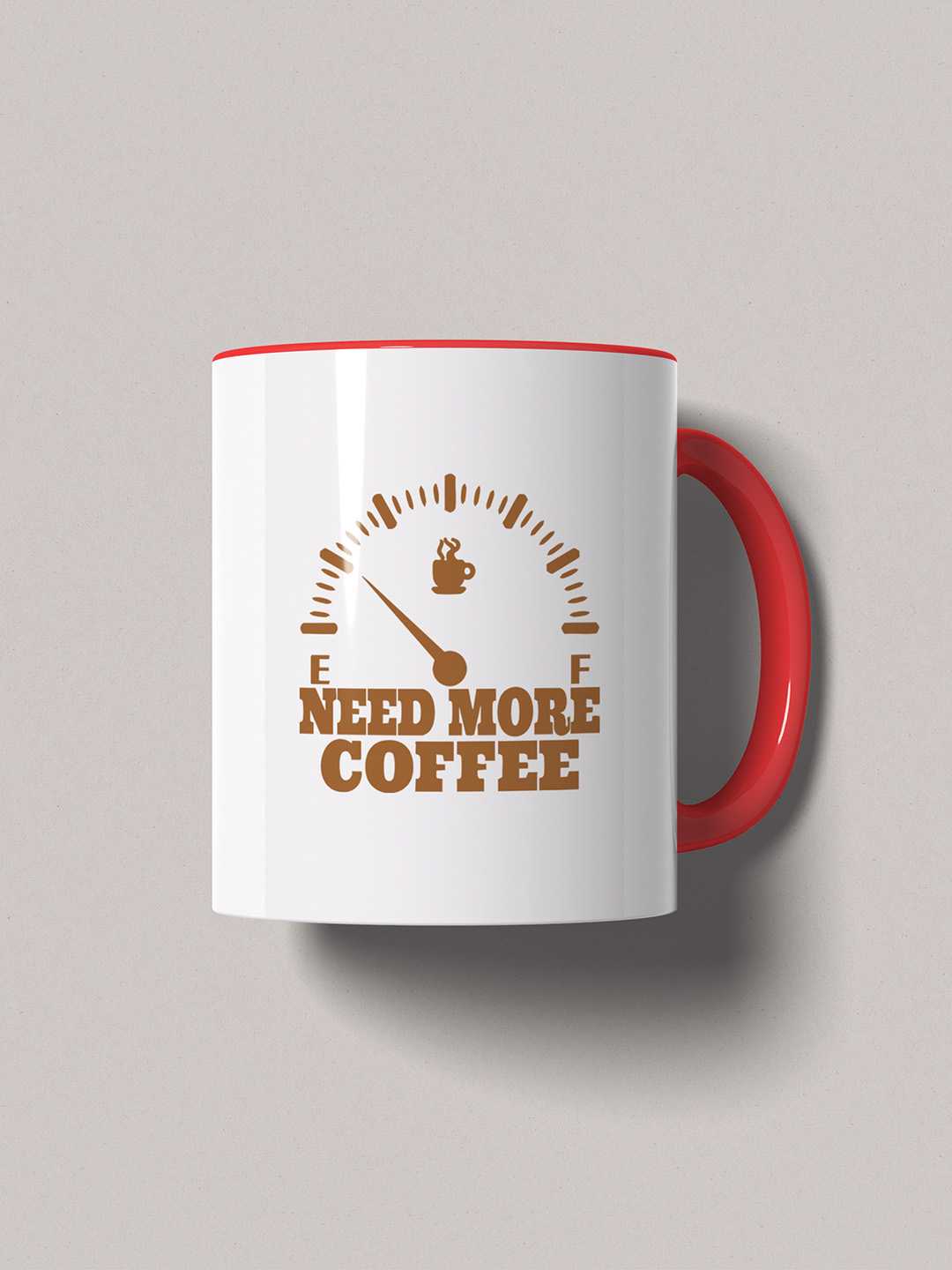 NEED MORE COFFEE Graphic Printed Ceramic Mug