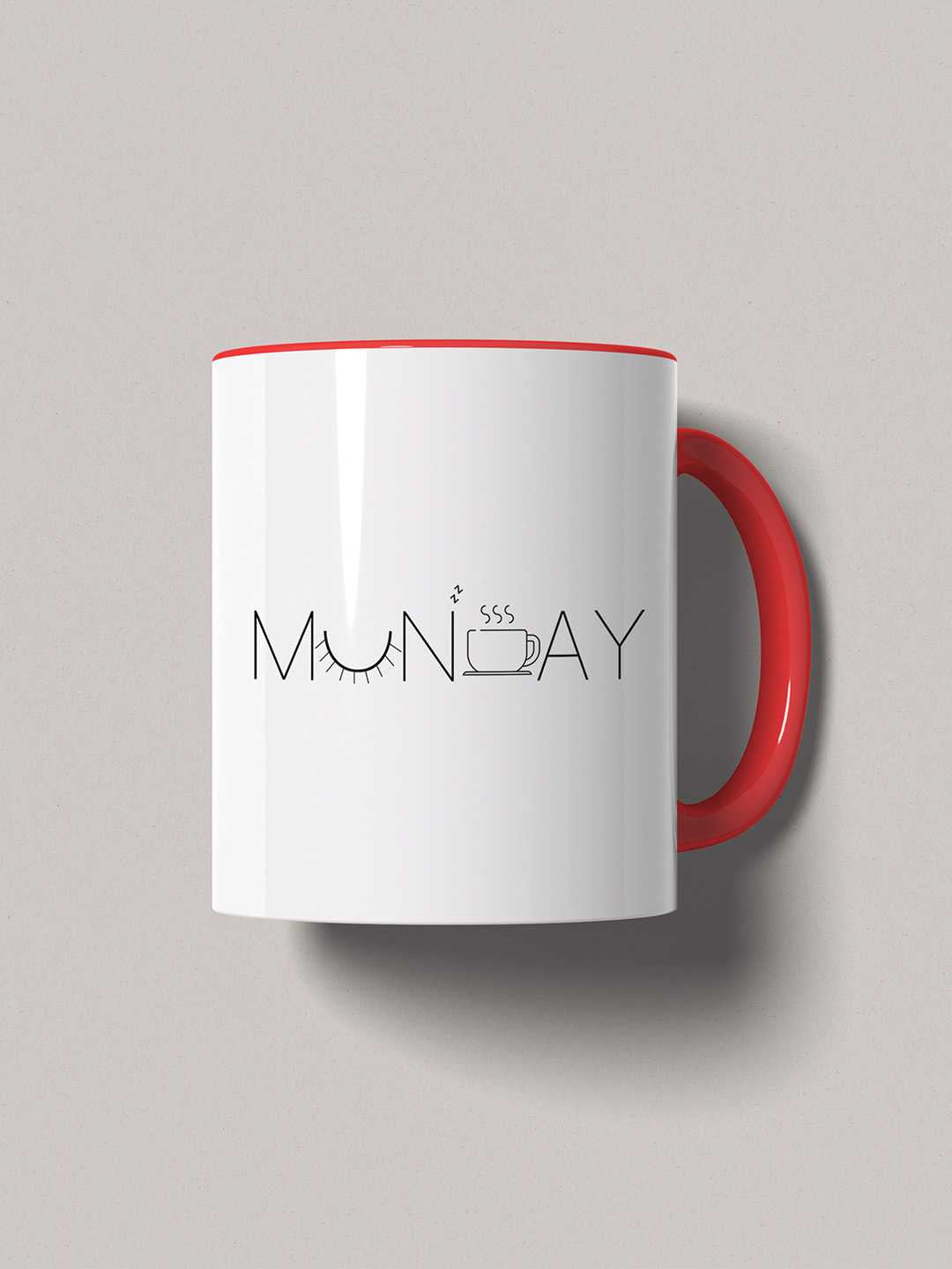 MONDAY Graphic Printed Ceramic Mug