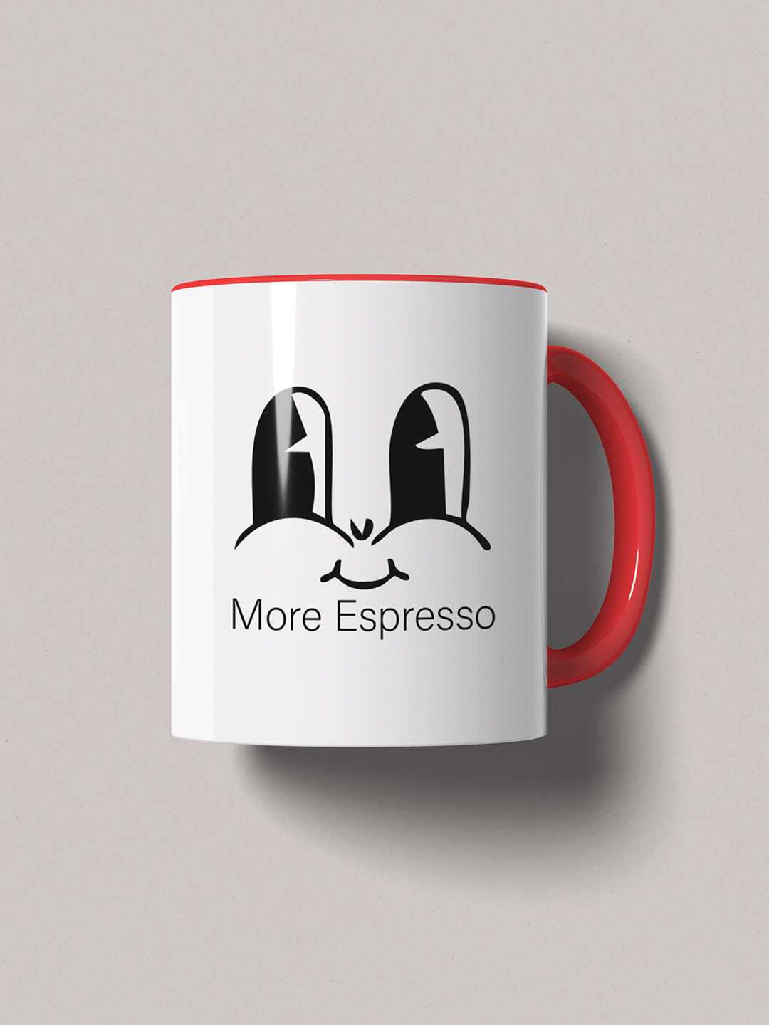 MORE ESPRESSO Graphic Printed Ceramic Mug