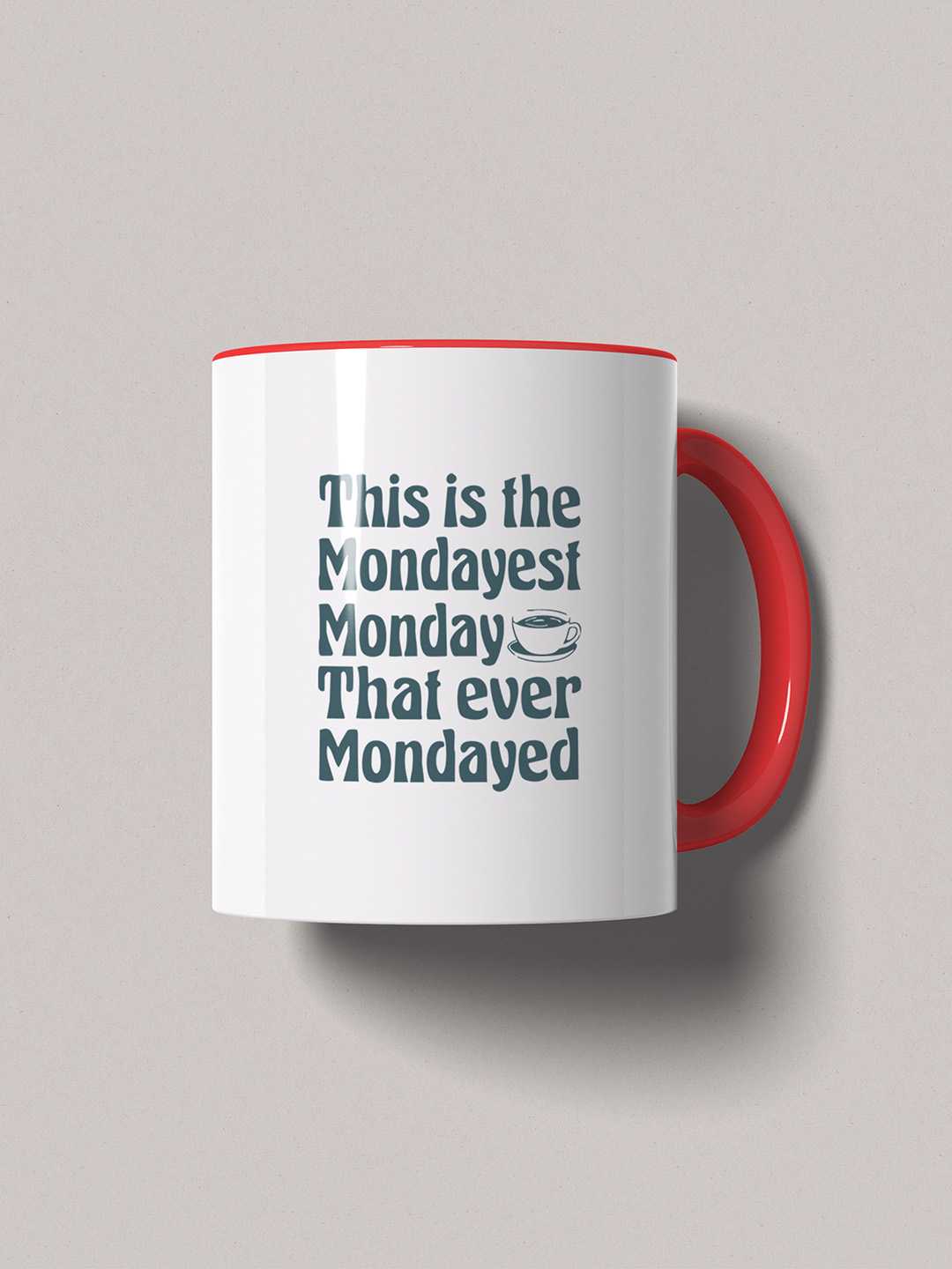 MONDAYEST MONDAY Graphic Printed Ceramic Mug