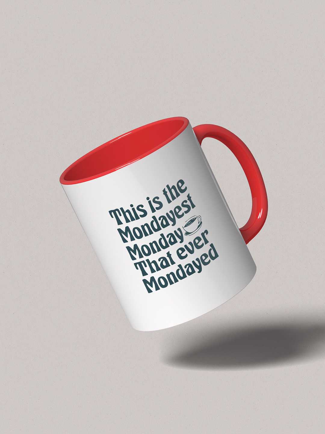 MONDAYEST MONDAY Graphic Printed Ceramic Mug