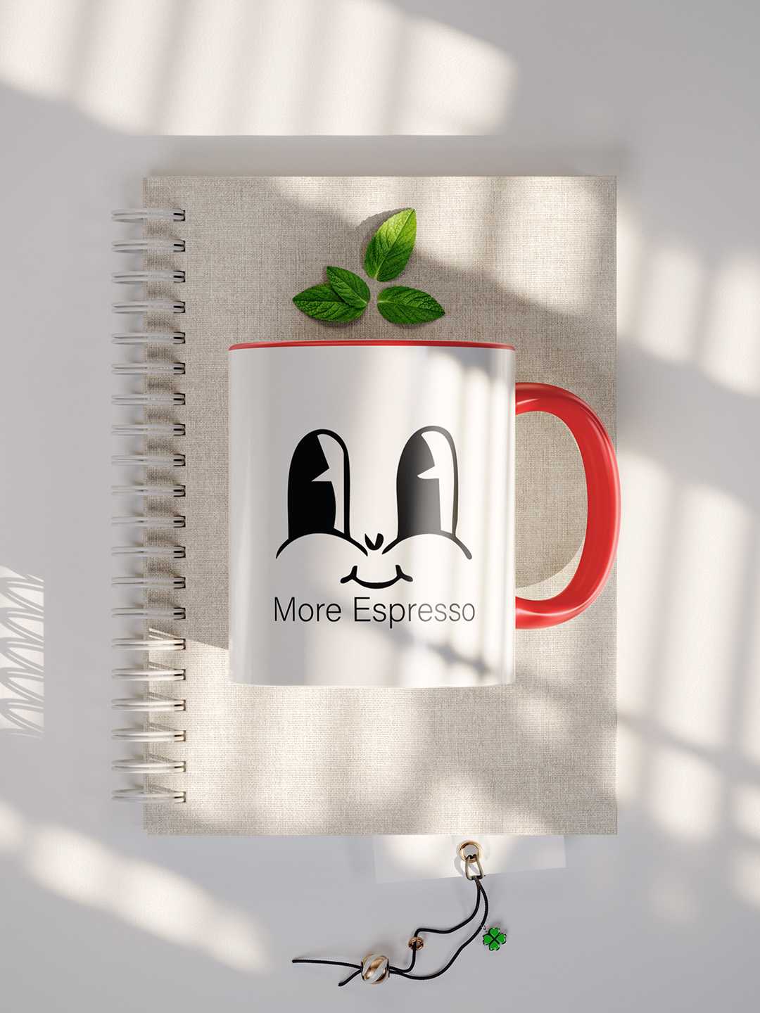 MORE ESPRESSO Graphic Printed Ceramic Mug
