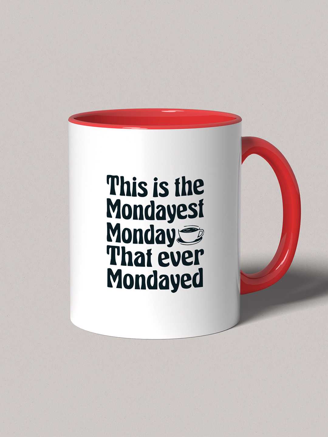 MONDAYEST MONDAY Graphic Printed Ceramic Mug