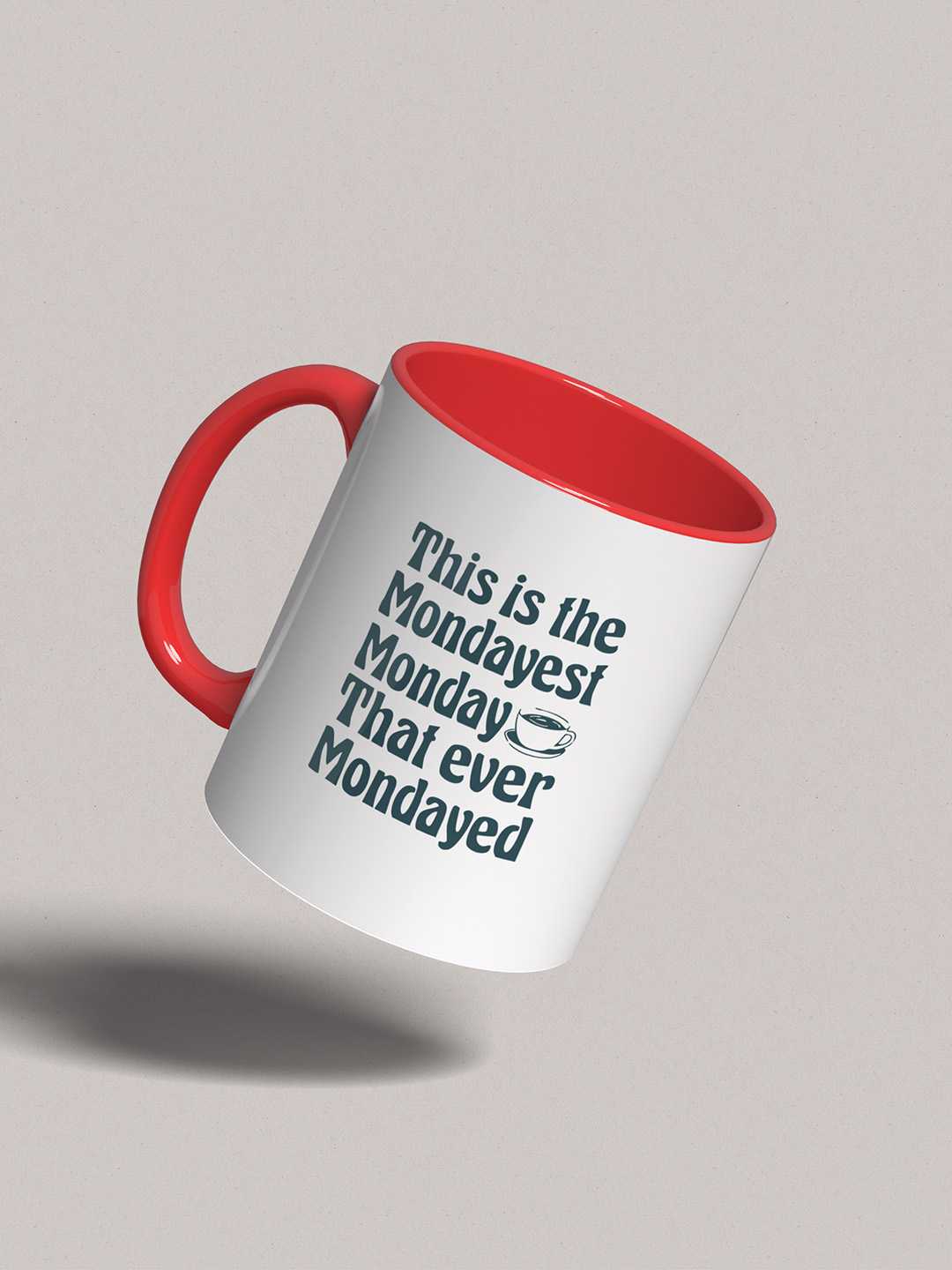 MONDAYEST MONDAY Graphic Printed Ceramic Mug