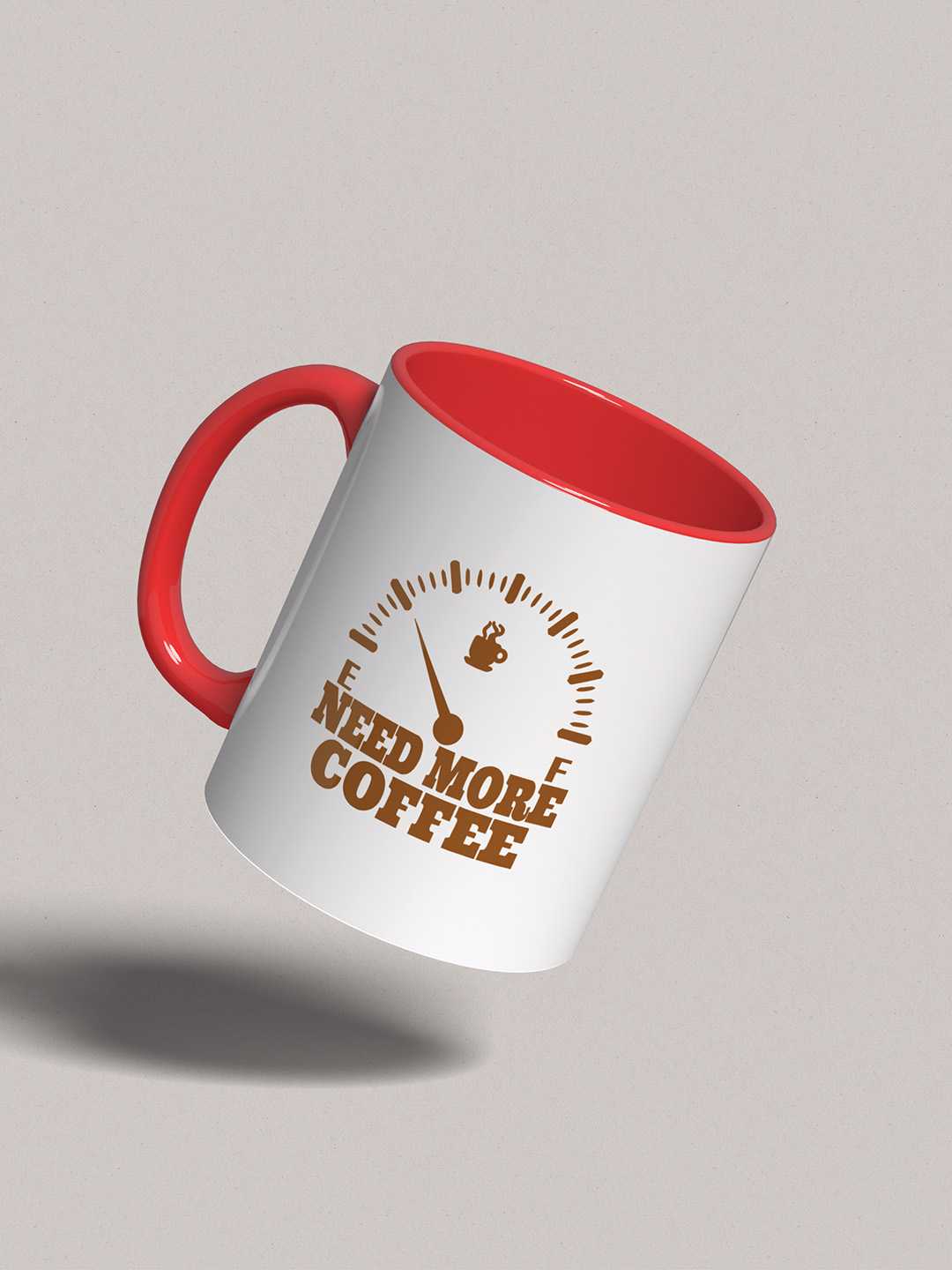 NEED MORE COFFEE Graphic Printed Ceramic Mug