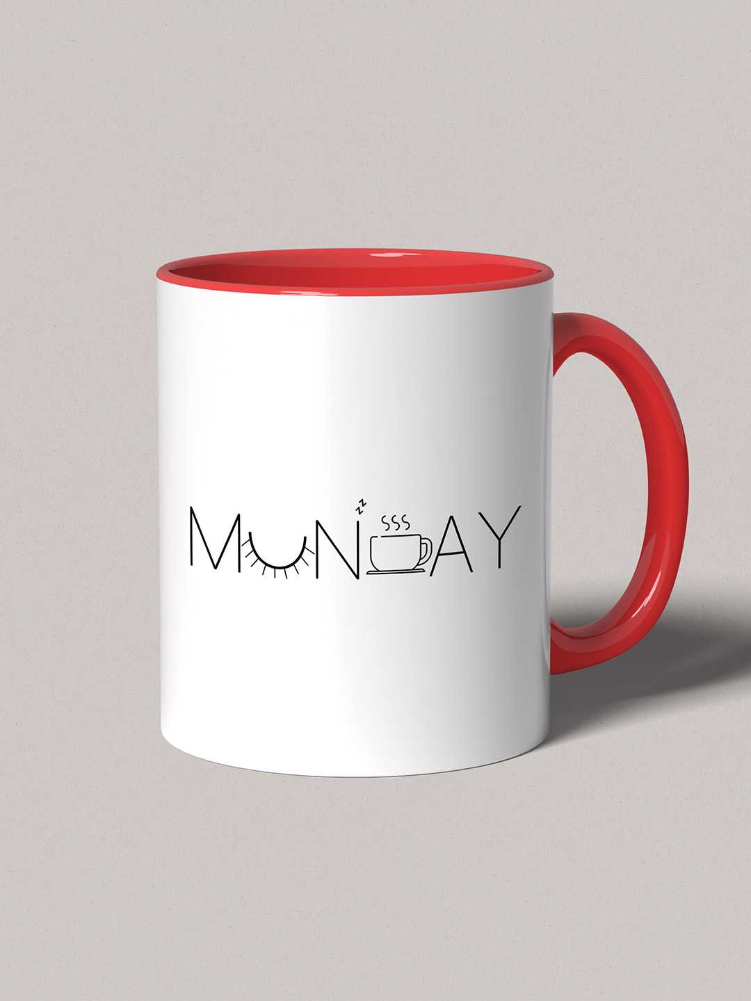 MONDAY Graphic Printed Ceramic Mug
