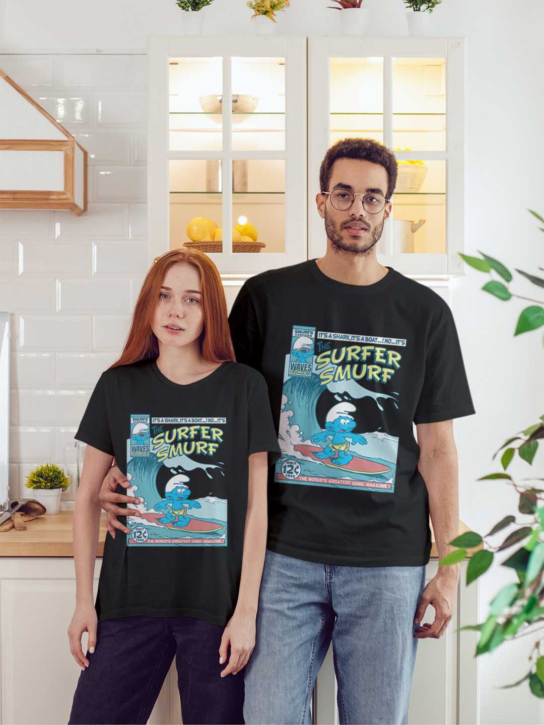 Surfer Smurf Regular Graphic Tee