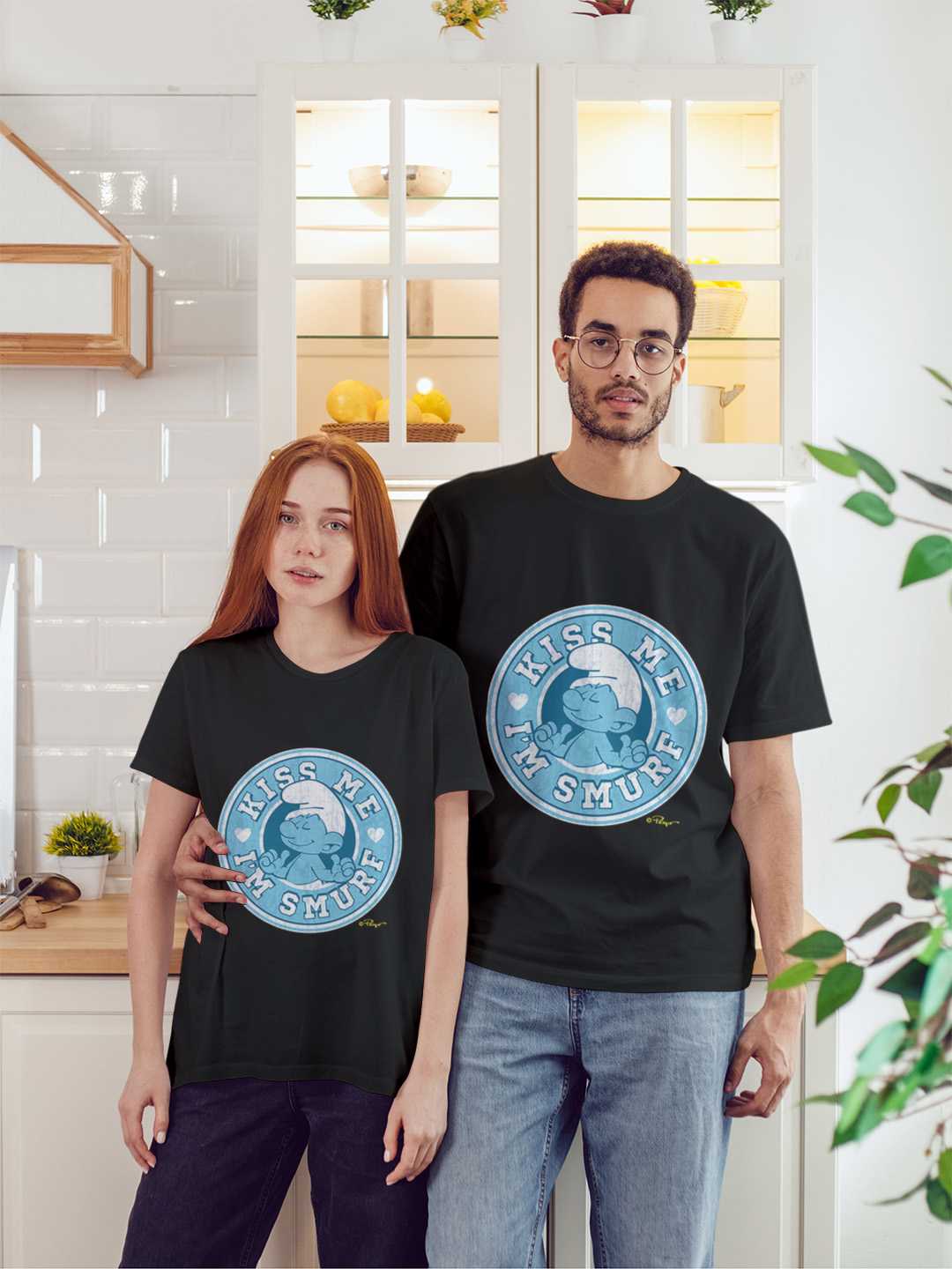 Kiss Me I Am A Smurf Regular Graphic Tee