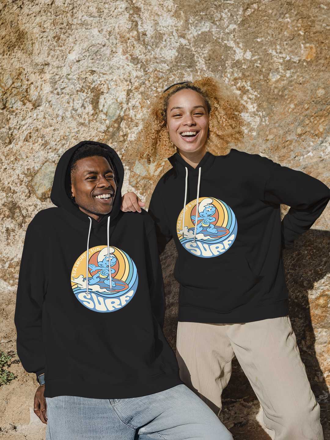 Sea Surf Smurfs Pullover Hoodie