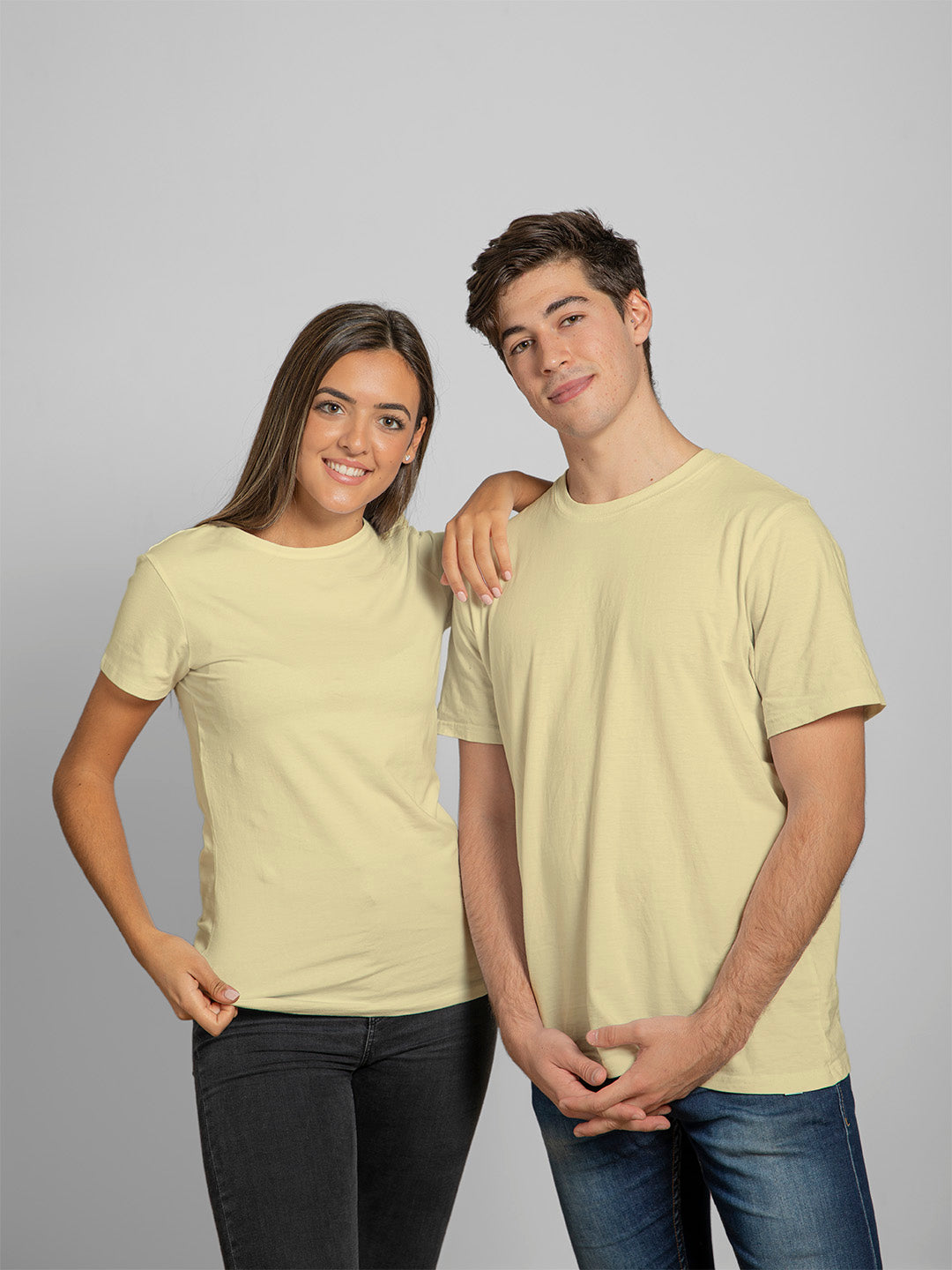 Vanilla Solid Unisex Regular Tee