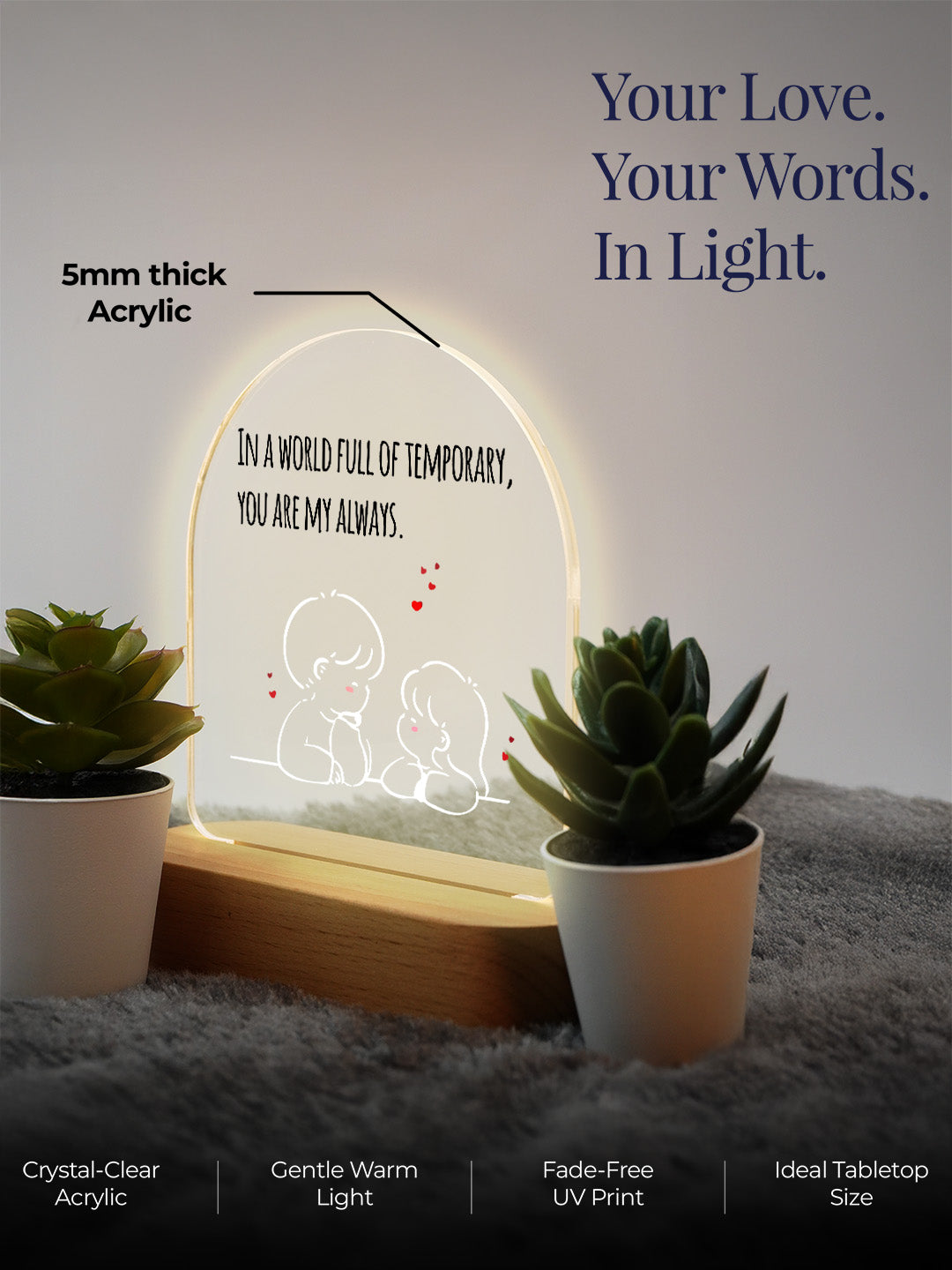 Love Locked LED Acrylic Frame