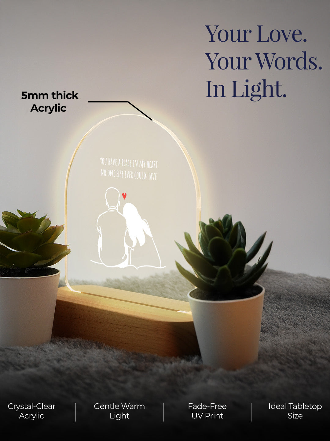 Forever Yours LED Acrylic Frame