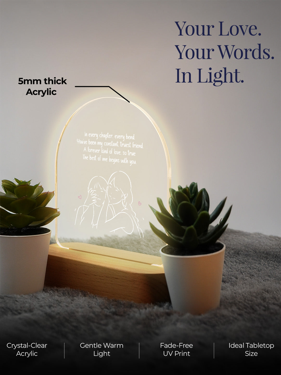 Friendship Day LED Acrylic Frame