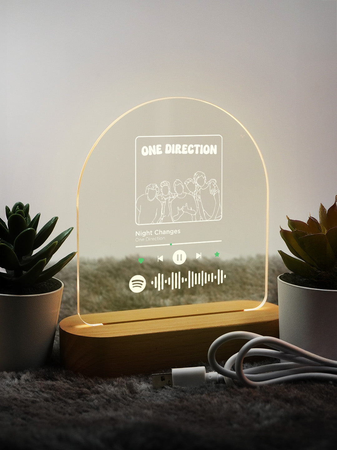 One Direction Music Band LED Acrylic Frame
