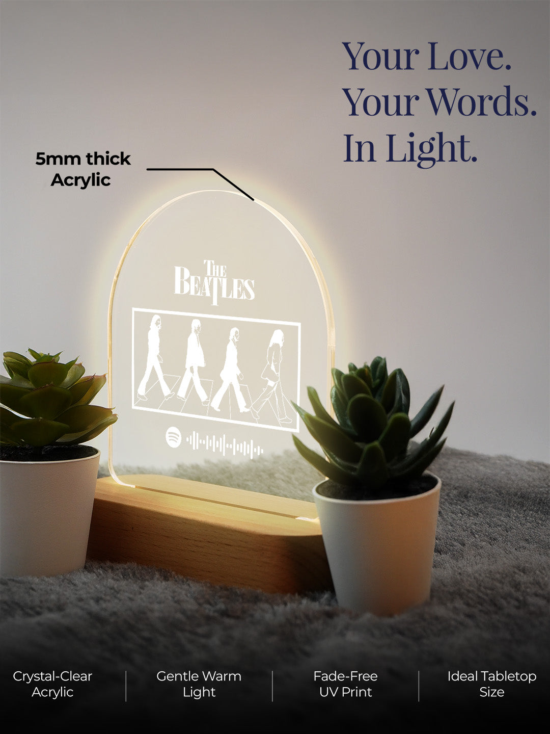 The Beatles LED Acrylic Frame