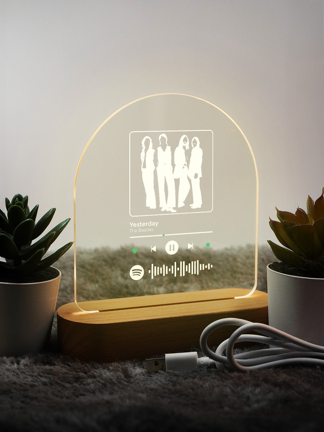 Beatles Music Art LED Acrylic Frame